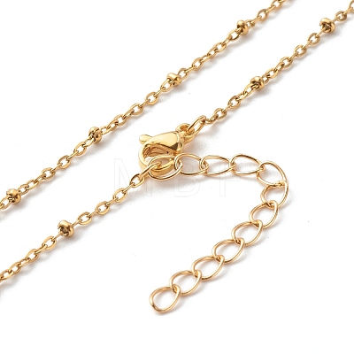 Beads Heart Pendant Necklaces NJEW-JN03621-02-1