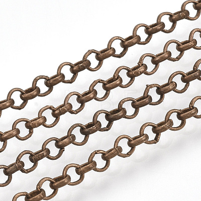 Soldered Brass Coated Iron Rolo Chains CH-S125-08B-R-1