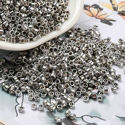 Electroplate Glass Seed Beads SEED-S042-01A-07-1