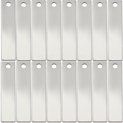 SUNNYCLUE 50Pcs 201 Stainless Steel Rectangle Stamping Blank Tag Pendants STAS-SC0008-72-1