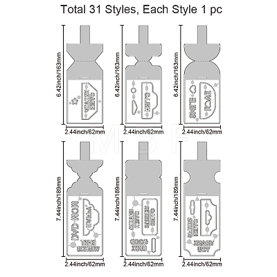 Keychain Carbon Steel Cutting Dies Stencils DIY-WH0309-2076-1