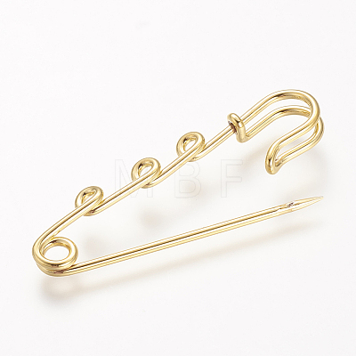 Iron Safety Brooch Findings X-IFIN-R226-G-1