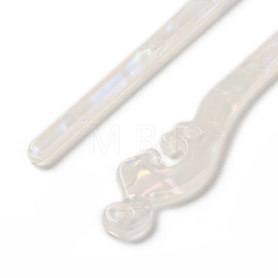 Opaque Acrylic Hair Sticks OHAR-C011-02B-1