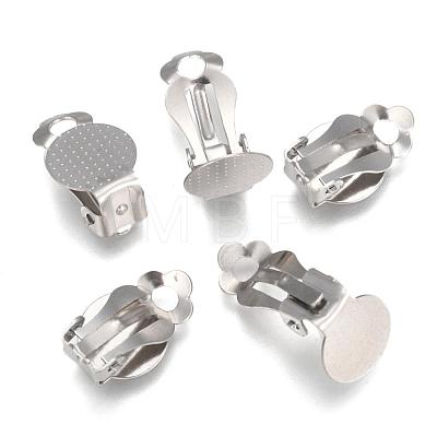 304 Stainless Steel Clip-on Earring Findings STAS-E482-16P-1