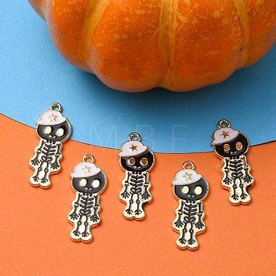 5Pcs Alloy Enamel Pendants ENAM-YW0001-49B-1