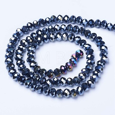 Electroplate Glass Beads Strands EGLA-A034-P3mm-B01-1