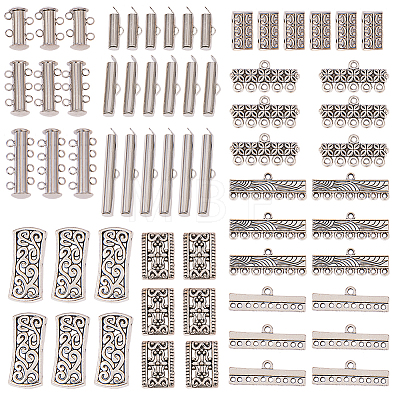 Brass Magnetic Slide Lock Clasps FIND-SC0001-03-1