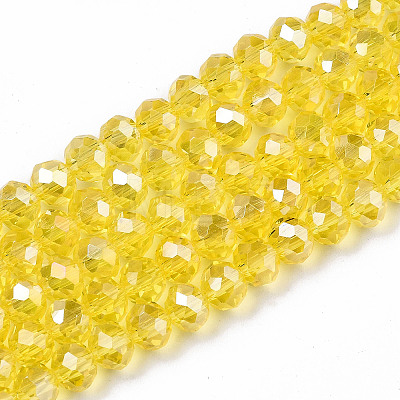 Electroplate Glass Beads Strands EGLA-A034-T1mm-B20-1