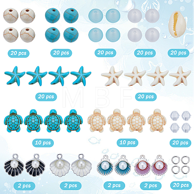 SUNNYCLUE DIY Ocean Theme Bracelet Making Kit DIY-SC0023-36-1