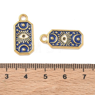 304 Stainless Steel Enamel Pendants STAS-L316-10G-1
