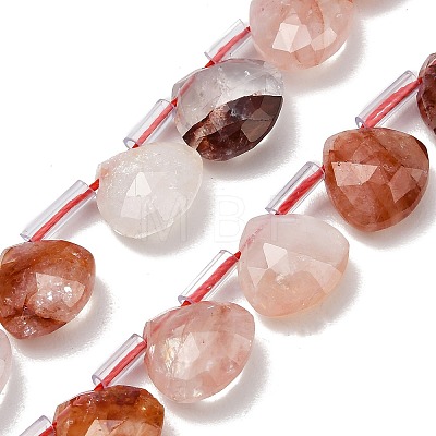 Natural Hematoid Quartz/Ferruginous Quartz Beads Strands G-C292-A10-01-1