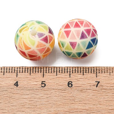 Food Grade Eco-Friendly Printed Silicone Beads SIL-A013-01A-19-1