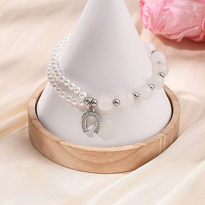 Brass Micro Pave Clear Cubic Zirconia Charm Bracelets BJEW-JB13748-02-1