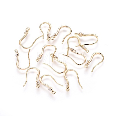 Brass Earring Hooks KK-K233-05-1