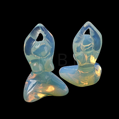 Opalite Carved Yoga Goddess Figurines DJEW-D012-06G-1