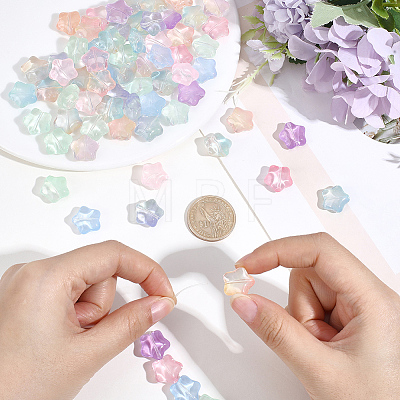 80Pcs Transparent Glass Beads GLAA-PA0001-78-1