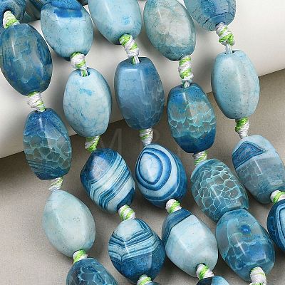 Natural Dragon Veins Agate Beads Strands GG-CBA8E33-A01-01-1