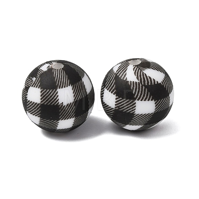 Food Grade Eco-Friendly Printed Silicone Beads SIL-A013-01A-18-1