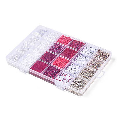 DIY 24 Style Acrylic & ABS Beads Jewelry Making Finding Kit DIY-NB0012-02F-1