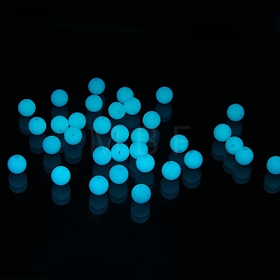 2 Strands Synthetic Luminous Stone Round Beads Strands G-SZ0001-84A-1