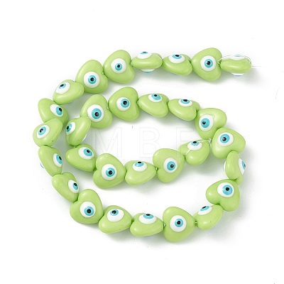 Evil Eye Resin Beads Strands RESI-F040-01I-1