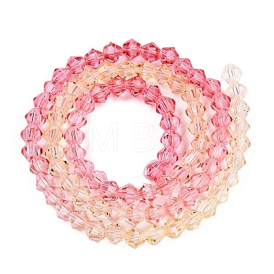 Gradient Color Baking Paint Glass Bead Strands X1-DGLA-A039-T6mm-A02-1