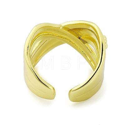 Brass Open Cuff Ring RJEW-B051-30G-1