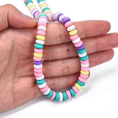 Handmade Polymer Clay Beads Strands CLAY-N008-008R-1