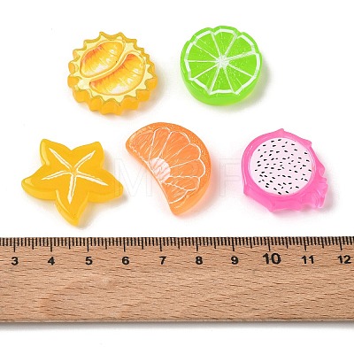 Printed Transparent Resin Imitation Food Cabochons RE-CBAC39A-04-1