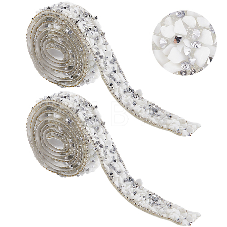 Resin Rhinestone Crystals Beaded Trim DIY-WH20050-05C-1