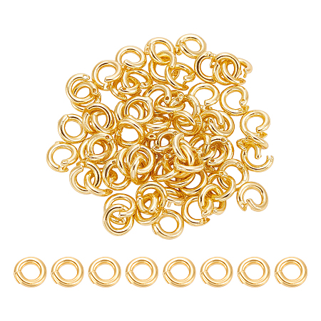 60Pcs Brass Open Jump Rings KK-UN0006-09G-1