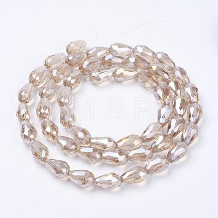 Electroplate Glass Beads Strands EGLA-D015-15x10mm-25-1