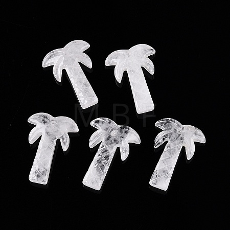 Natural Quartz Crystal Coconut Tree Pendants G-N342-02J-1