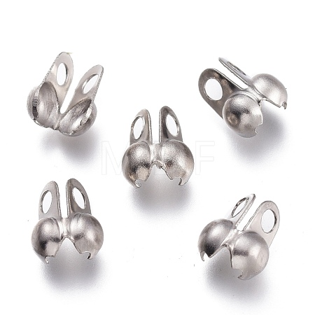 Tarnish Resistant 304 Stainless Steel Bead Tips X-STAS-A050-C-P-1