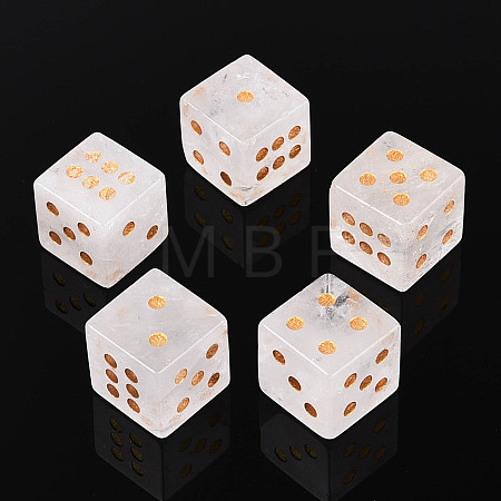 Natural Quartz Crystal Carved Cube Dice T144-07D-1