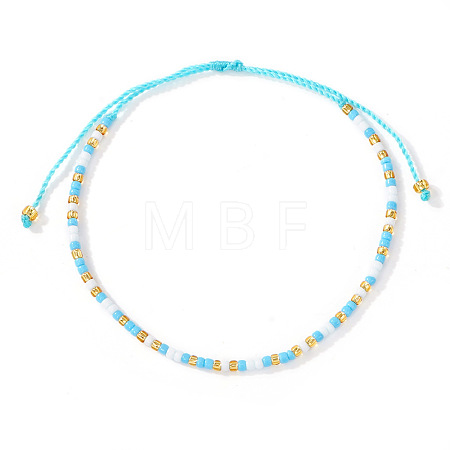 Glass Seed Bead Braided Bead Bracelets XN3042-2-1