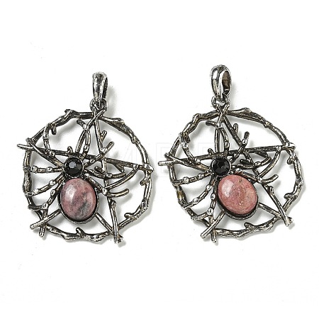 Natural Rhodonite Pendants G-P547-05AS-08-1