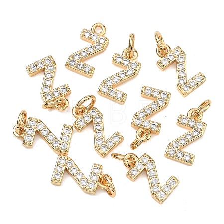 SHEGRACE Brass Micro Pave Clear Cubic Zirconia Pendants XGRQ29758-394G-Z-1