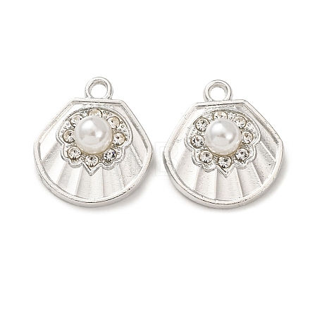 Alloy & ABS Imitation Pearl & Rhinestone Pendants FIND-K030-18D-P-1