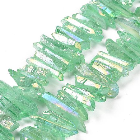 Natural Quartz Crystal Points Beads Strands G-K181-B32-1