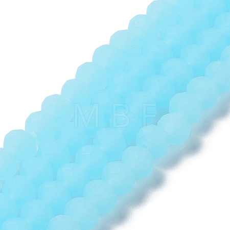 Imitation Jade Solid Color Glass Beads Strands EGLA-A034-J10mm-MD04-1