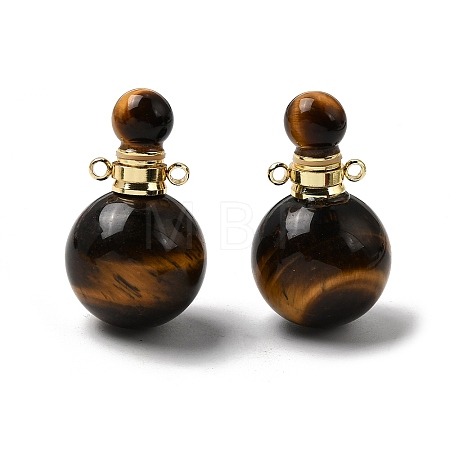 Natural Tiger Eye Perfume Bottle Pendants GG-CBA7610-02G-05-1
