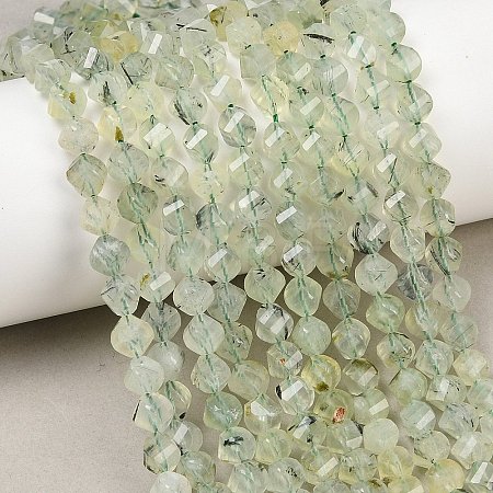 Natural Prehnite Beads Strands G-P611-C33-01-1