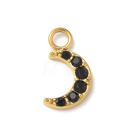 Ion Plating(IP) 304 Stainless Steel with Rhinestone Charms STAS-G351-16G-01-1