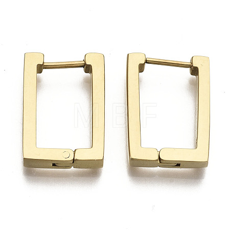 304 Stainless Steel Huggie Hoop Earrings STAS-R115-21G-1