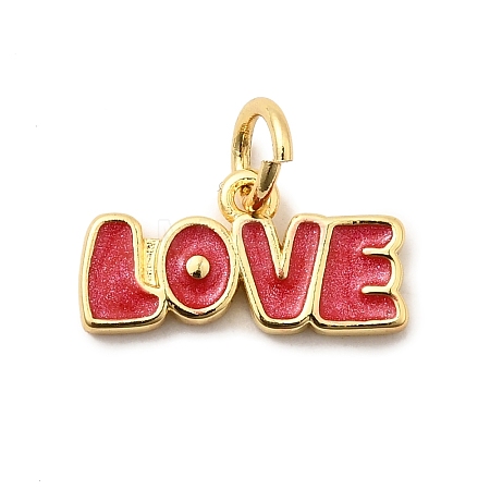 Brass Enamel Charms KK-A268-10G-02-1