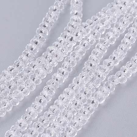 Transparent Glass Beads Strands GLAA-R135-2mm-10-1