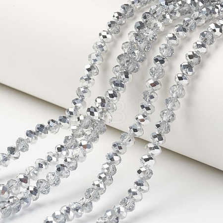 Electroplate Transparent Glass Beads Strands EGLA-A034-T10mm-M16-1