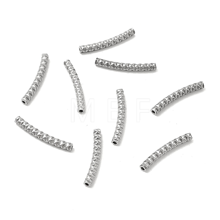 Non-Tarnish Textured 304 Stainless Steel Tube Beads LS-STAS-P319-41P-1