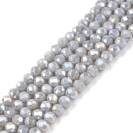 Electroplate Glass Beads Strands EGLA-A044-P3mm-B19-1